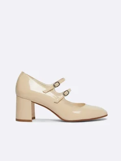 Carel Maria Janes>Beige Lakleren Mary Janes Pumps
