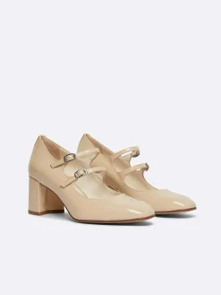 Carel Maria Janes>Beige Lakleren Mary Janes Pumps