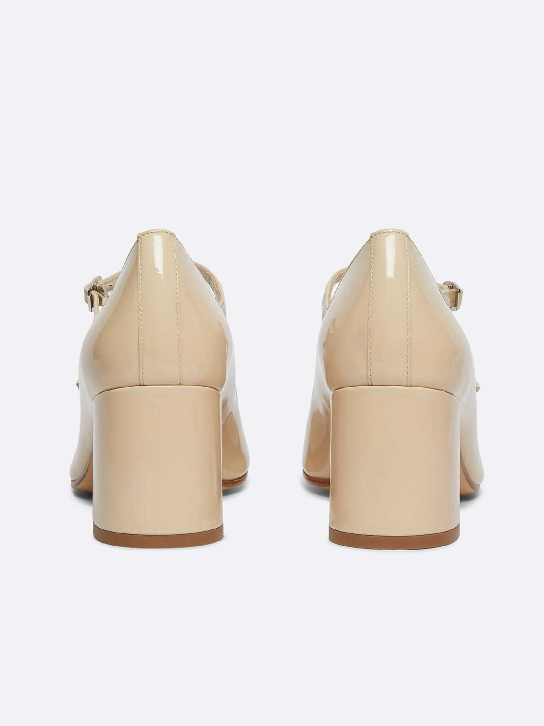 Carel Maria Janes>Beige Lakleren Mary Janes Pumps