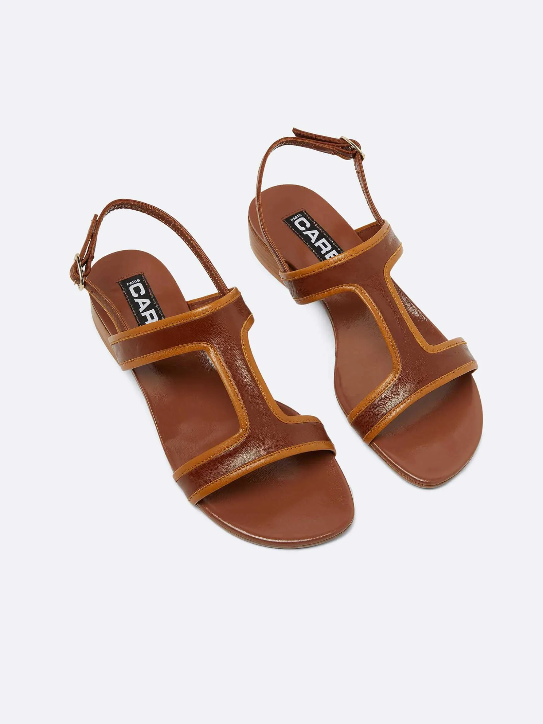Carel Sandalen En Muilezels>Bi-Bruine Leren Sandalen