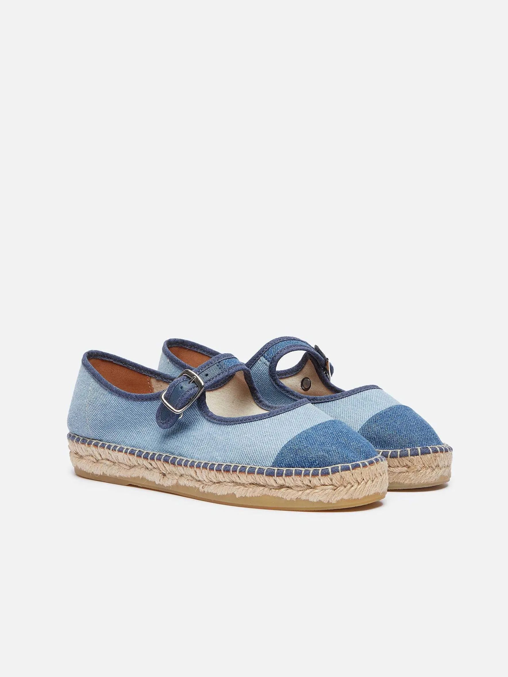 Carel Maria Janes>Bi-Denim Canvas Mary Janes-Espadrilles