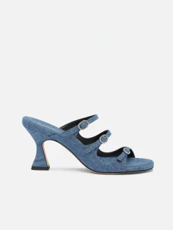 Carel Sandalen En Muilezels>Blauwe Denim Muiltjes