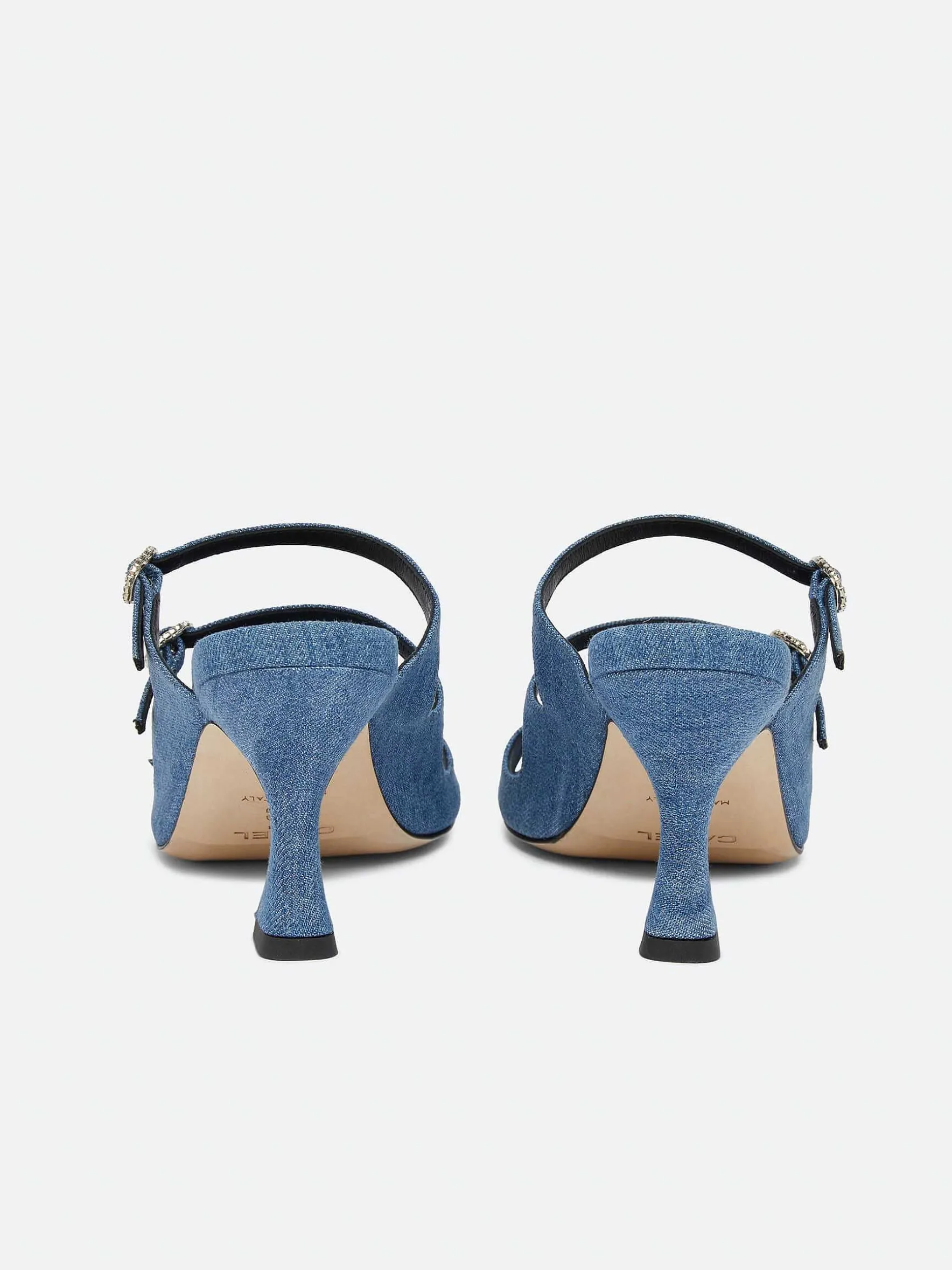 Carel Sandalen En Muilezels>Blauwe Denim Muiltjes