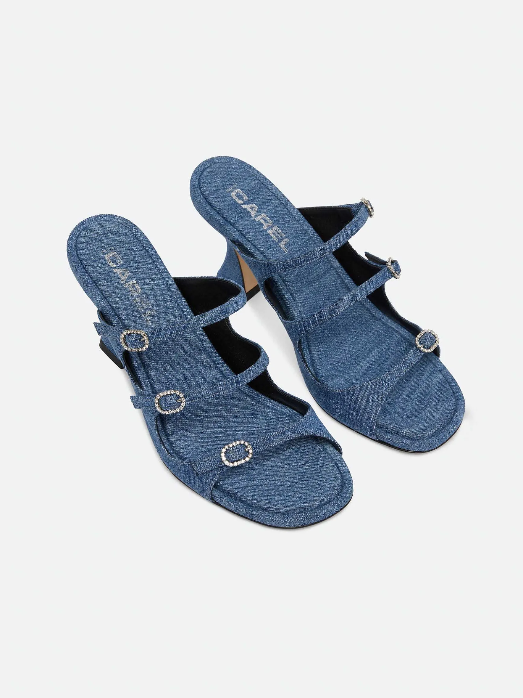 Carel Sandalen En Muilezels>Blauwe Denim Muiltjes