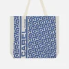Carel Accessoires>Blauwe Draagtas Met Monogram En Jacquardweefsel