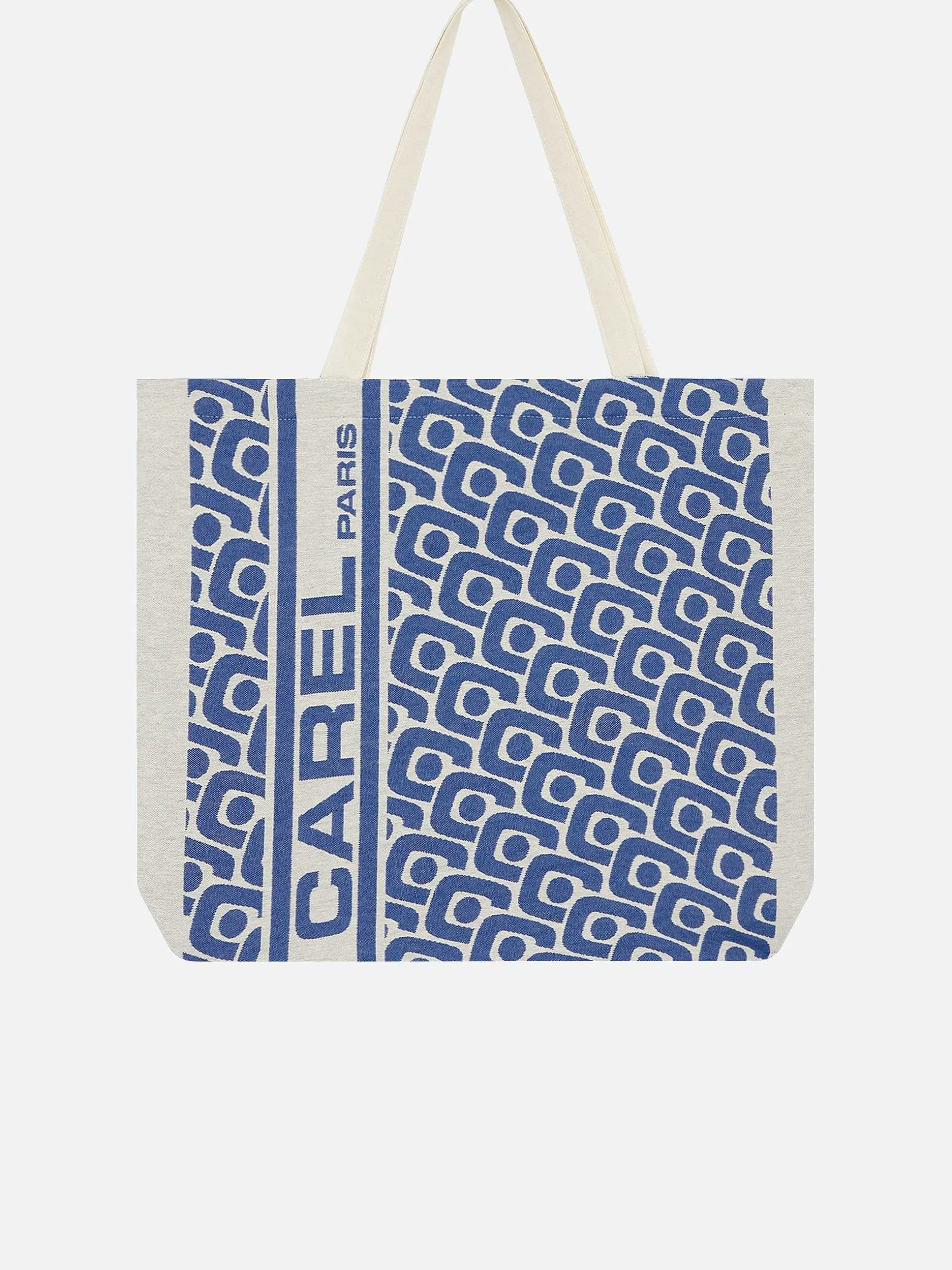 Carel Accessoires>Blauwe Draagtas Met Monogram En Jacquardweefsel