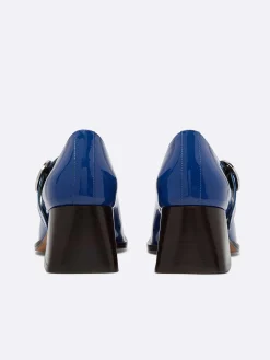 Carel Pompen>Blauwe Lakleren Mary Janes Pumps