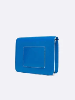 Carel Tassen>Blauwe Lakleren Tas