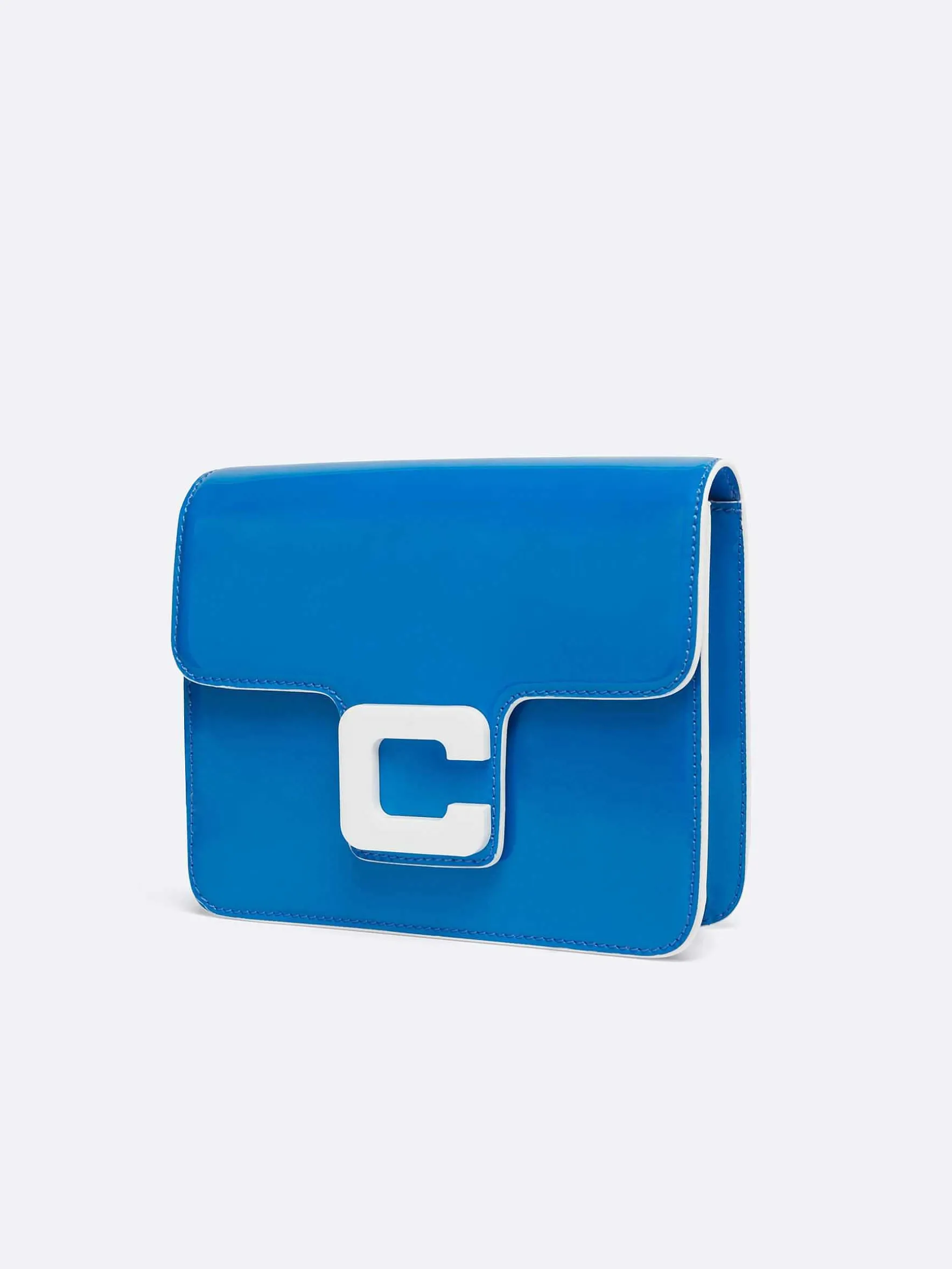 Carel Tassen>Blauwe Lakleren Tas