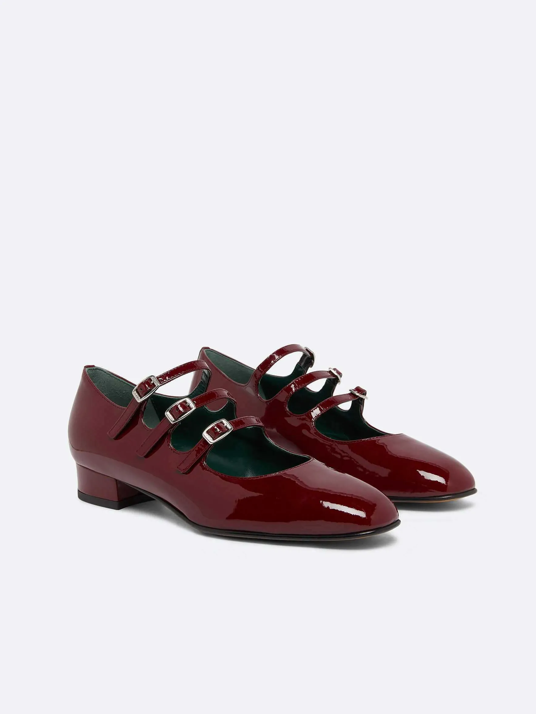 Carel Ballerina'S>Bordeaux Lakleer Mary Janes Ballet Flats