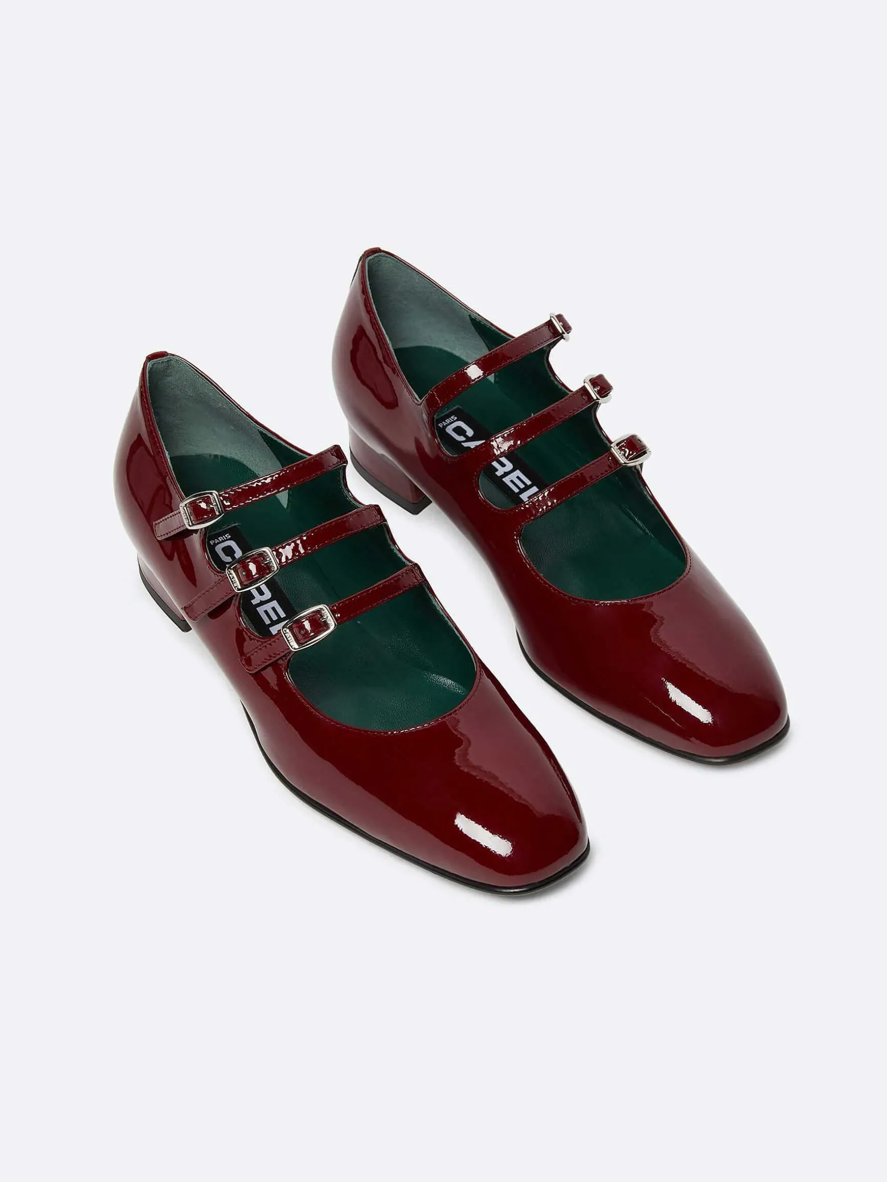 Carel Ballerina'S>Bordeaux Lakleer Mary Janes Ballet Flats