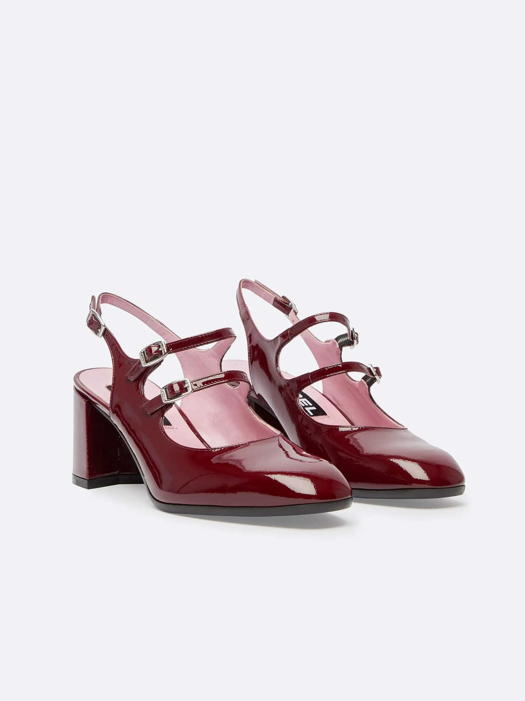 Carel Maria Janes>Bordeaux Lakleren Slingback Mary Janes