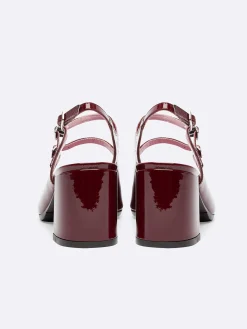 Carel Maria Janes>Bordeaux Lakleren Slingback Mary Janes