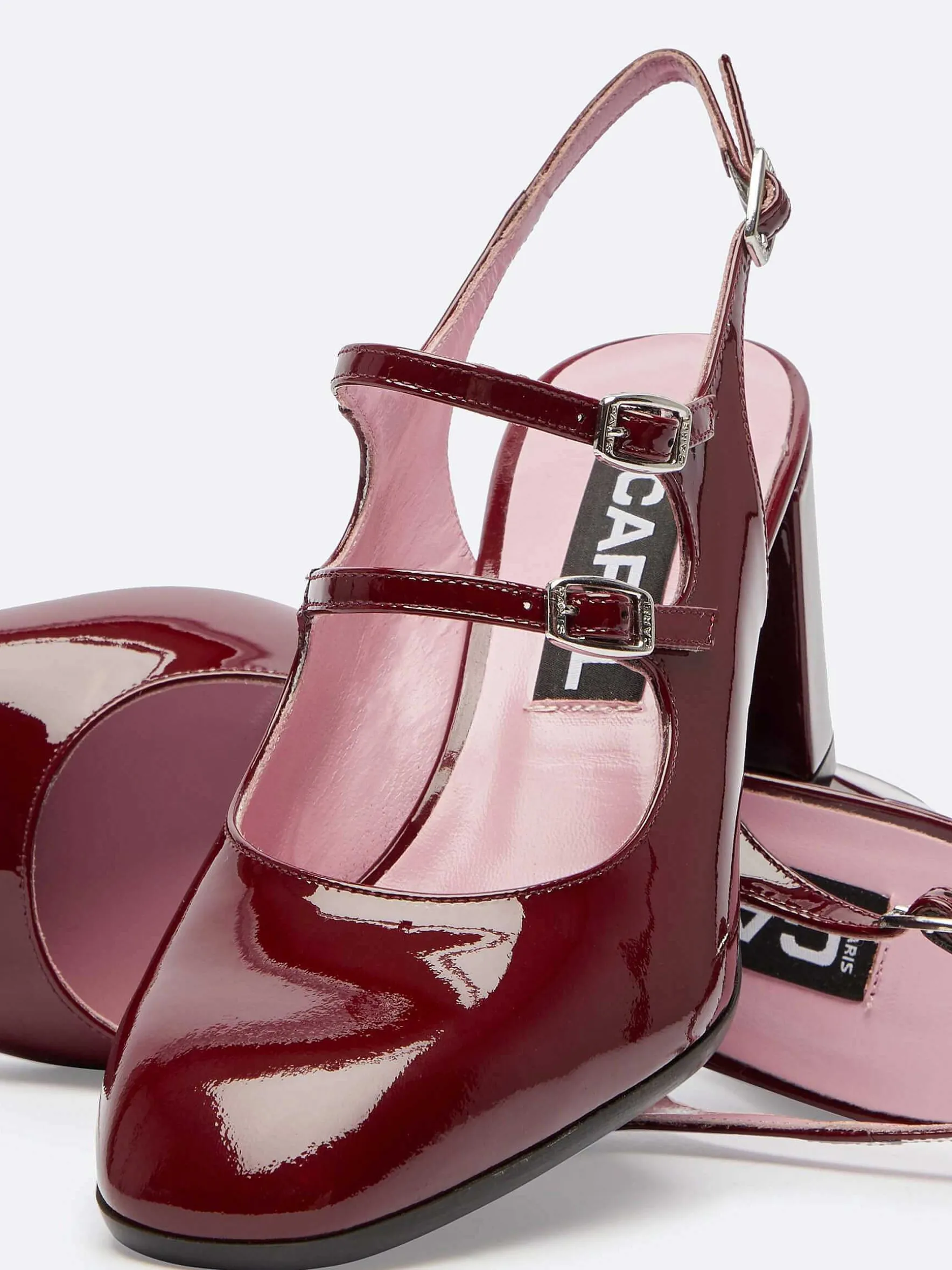 Carel Maria Janes>Bordeaux Lakleren Slingback Mary Janes