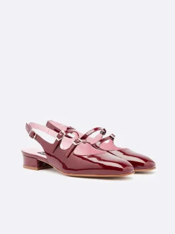 Carel Maria Janes>Bordeaux Lakleren Slingback Mary Janes