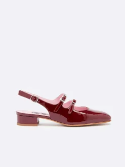Carel Maria Janes>Bordeaux Lakleren Slingback Mary Janes