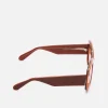 Carel Accessoires>Bordeauxrode Acetaat Zonnebril