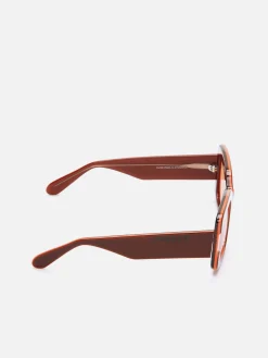 Carel Accessoires>Bordeauxrode Acetaat Zonnebril