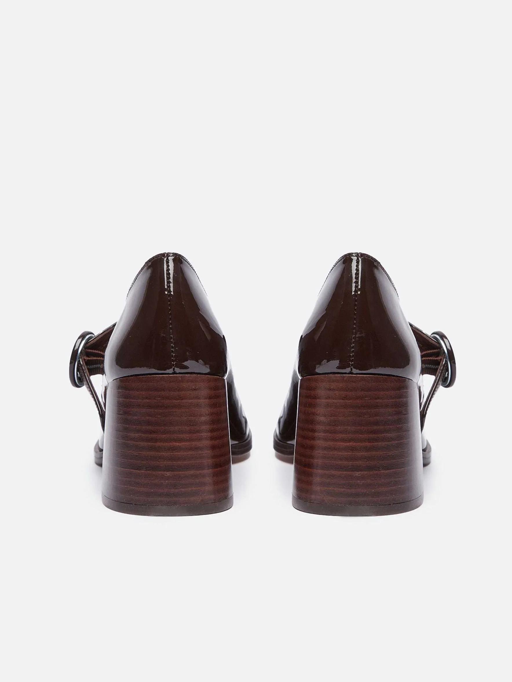 Carel Maria Janes>Chocolade Lakleer Mary Janes Pumps