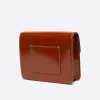 Carel Tassen>Cognac Glanzende Leren Tas