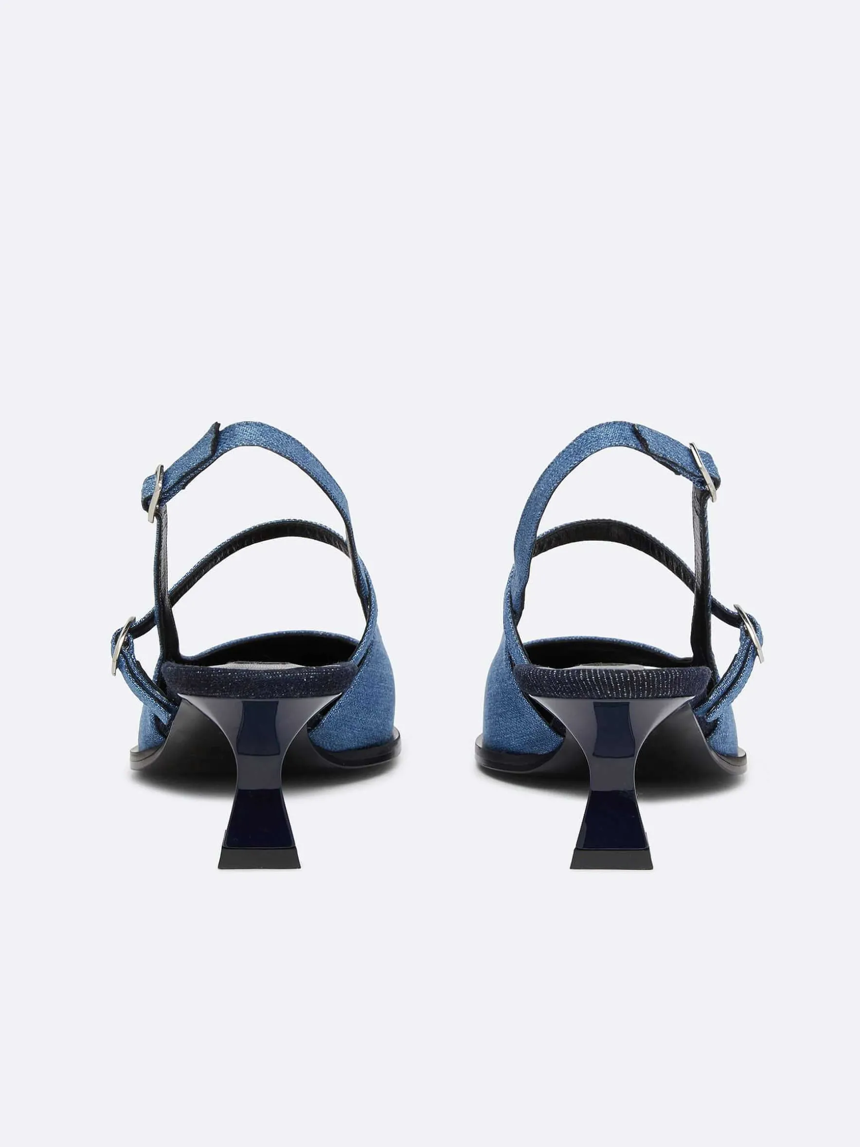 Carel Pompen>Denim Tweekleurige Slingback Pumps