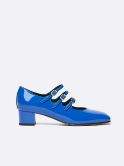 Carel Maria Janes>Elektrisch Blauw Lakleer Mary Janes Pumps