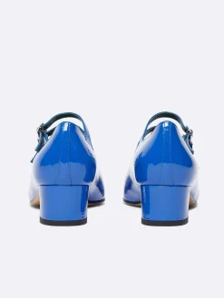 Carel Maria Janes>Elektrisch Blauw Lakleer Mary Janes Pumps