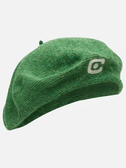 Carel Accessoires>Groene Wollen Baret Met Letter C-Logo