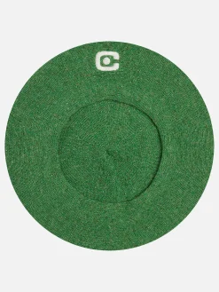 Carel Accessoires>Groene Wollen Baret Met Letter C-Logo