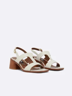 Carel Sandalen En Muilezels>Ivoor Lederen Sandalen