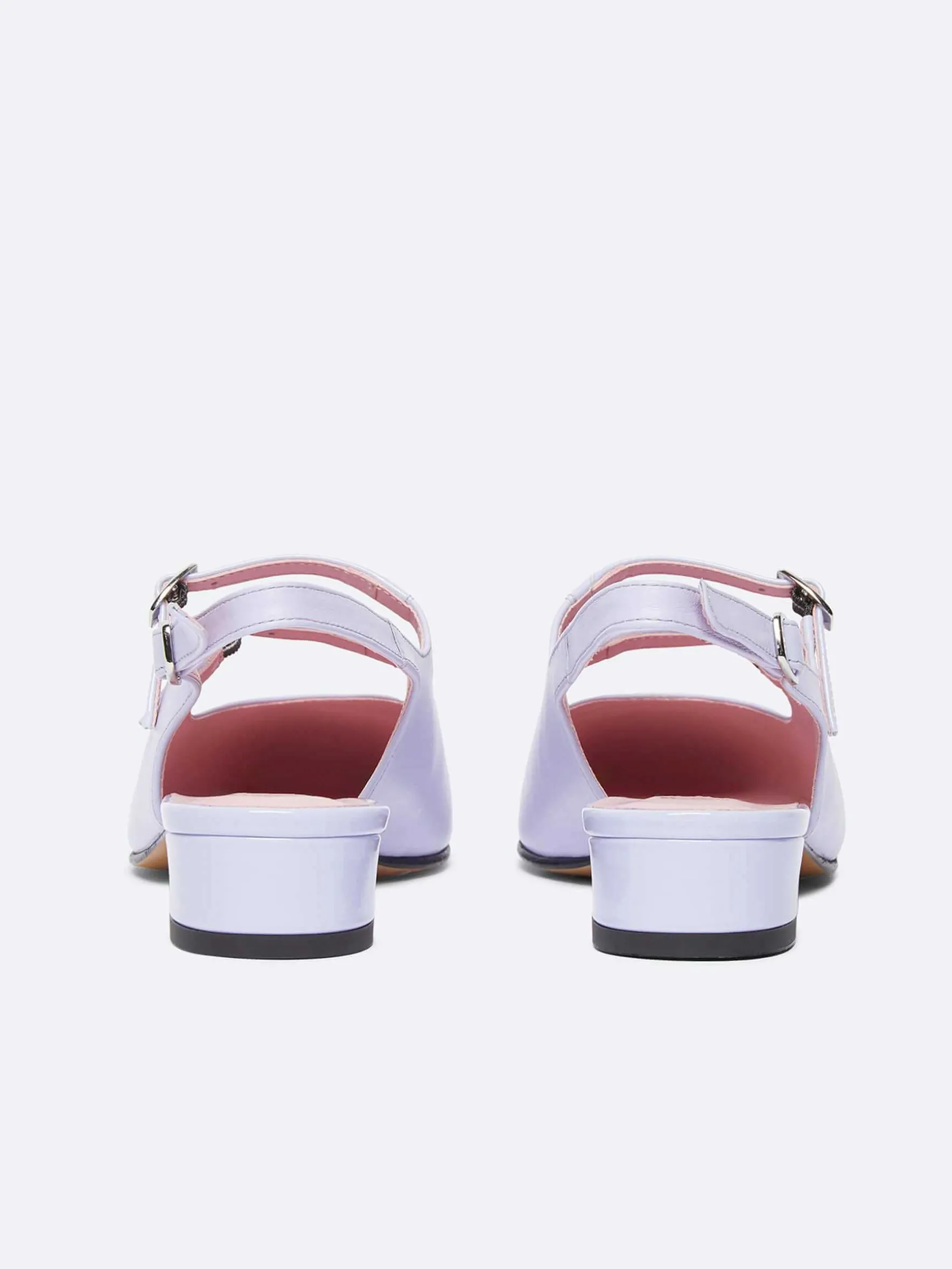 Carel Slingbacks>Lila Leer En Lila Lakleer Slingback Mary Janes