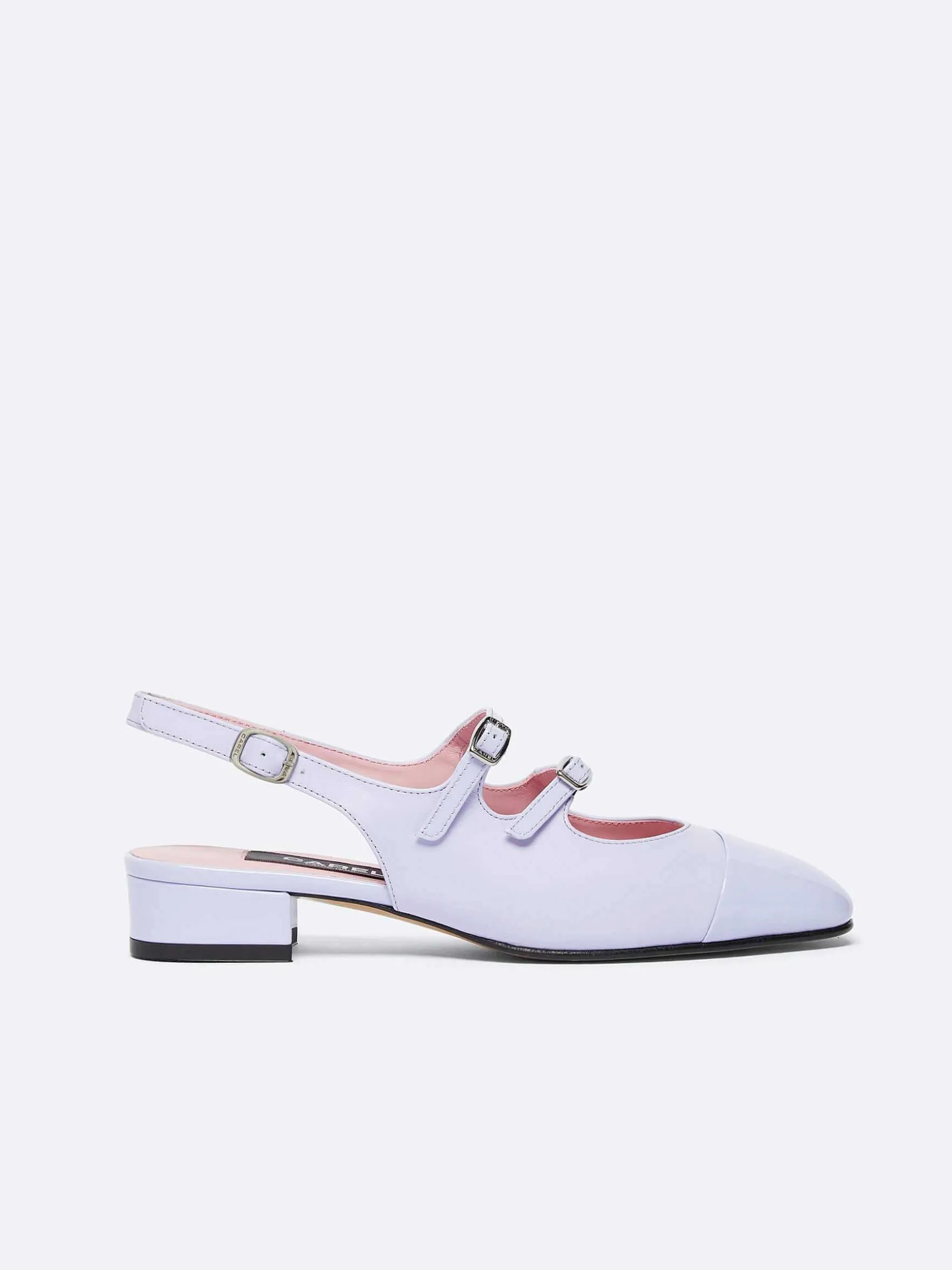 Carel Slingbacks>Lila Leer En Lila Lakleer Slingback Mary Janes