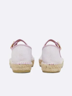 Carel Espadrilles>Lila Stof Mary Janes Espadrilles