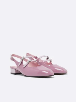Carel Slingbacks>Lila Upcycled Lakleer Slingback Mary Janes