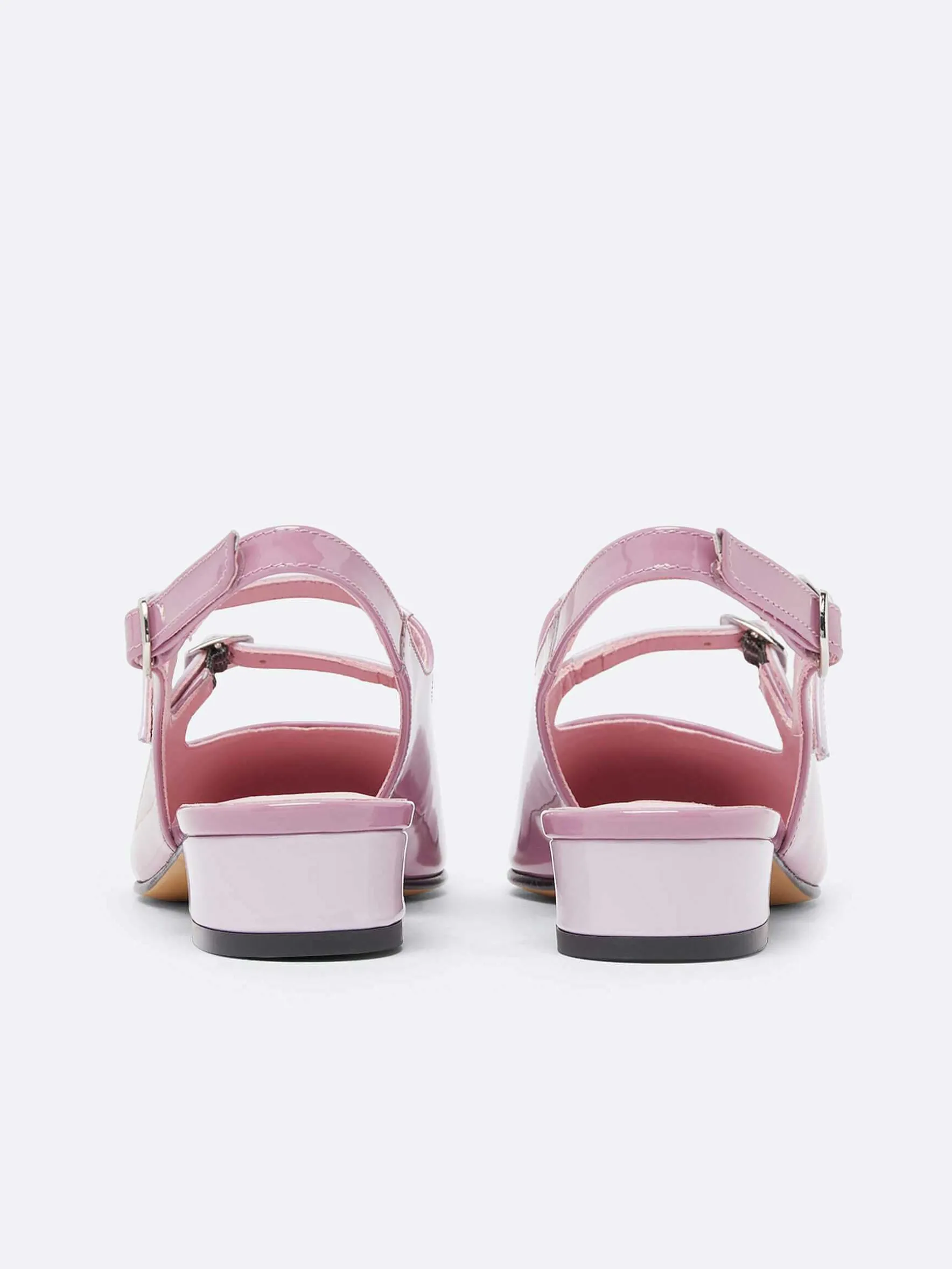 Carel Slingbacks>Lila Upcycled Lakleer Slingback Mary Janes