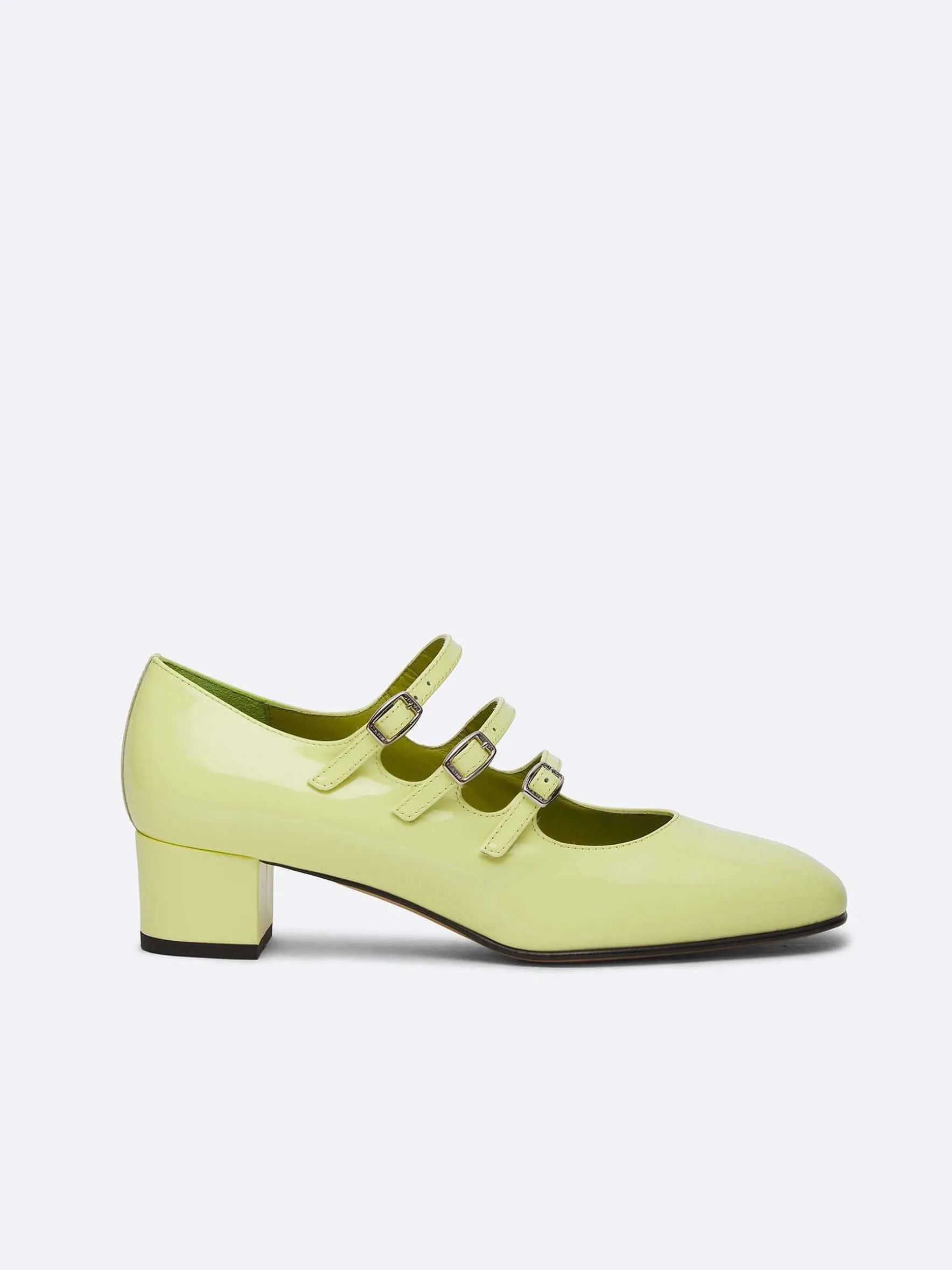 Carel Maria Janes>Limoen Lakleren Mary Janes Pumps