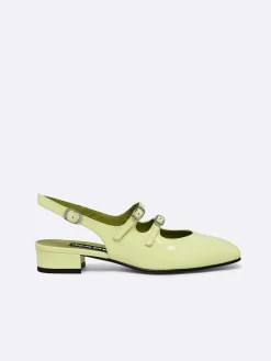 Carel Slingbacks>Limoen Lakleren Slingback Mary Janes