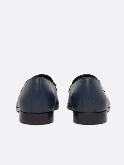 Carel Loafers>Marineblauwe Lederen Loafers