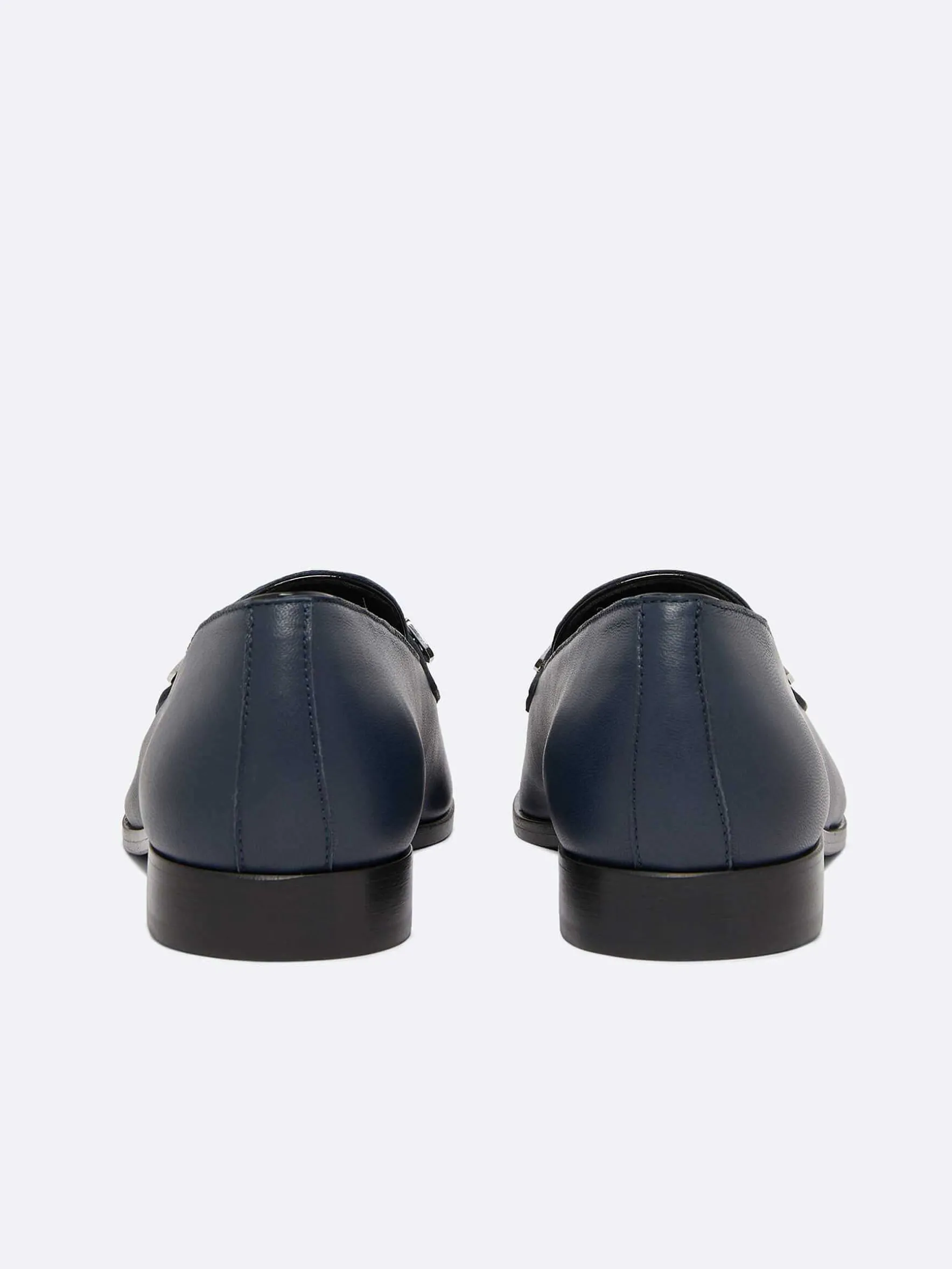 Carel Loafers>Marineblauwe Lederen Loafers