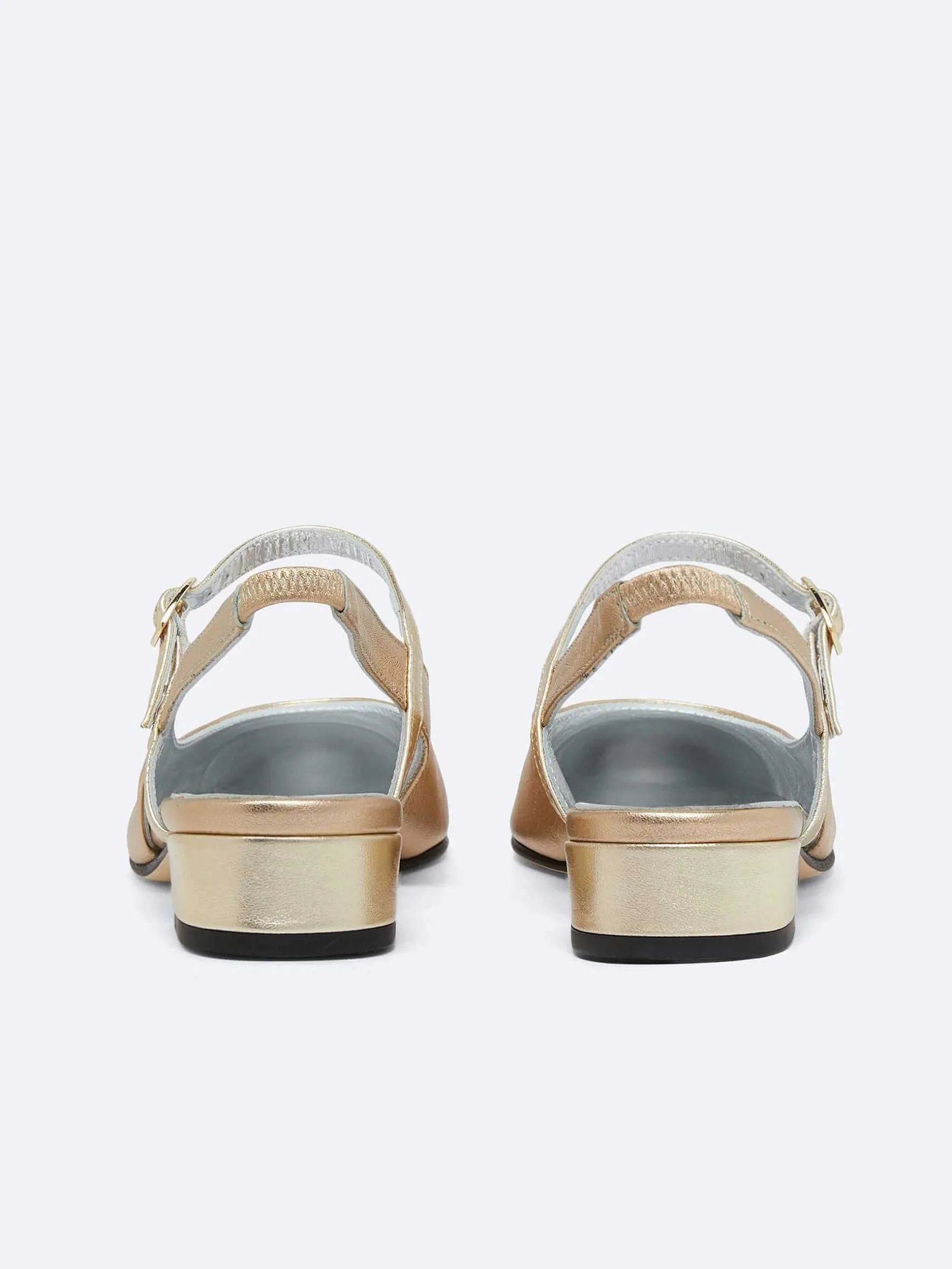 Carel Ballerina'S>Multi Platina Lederen Slingback