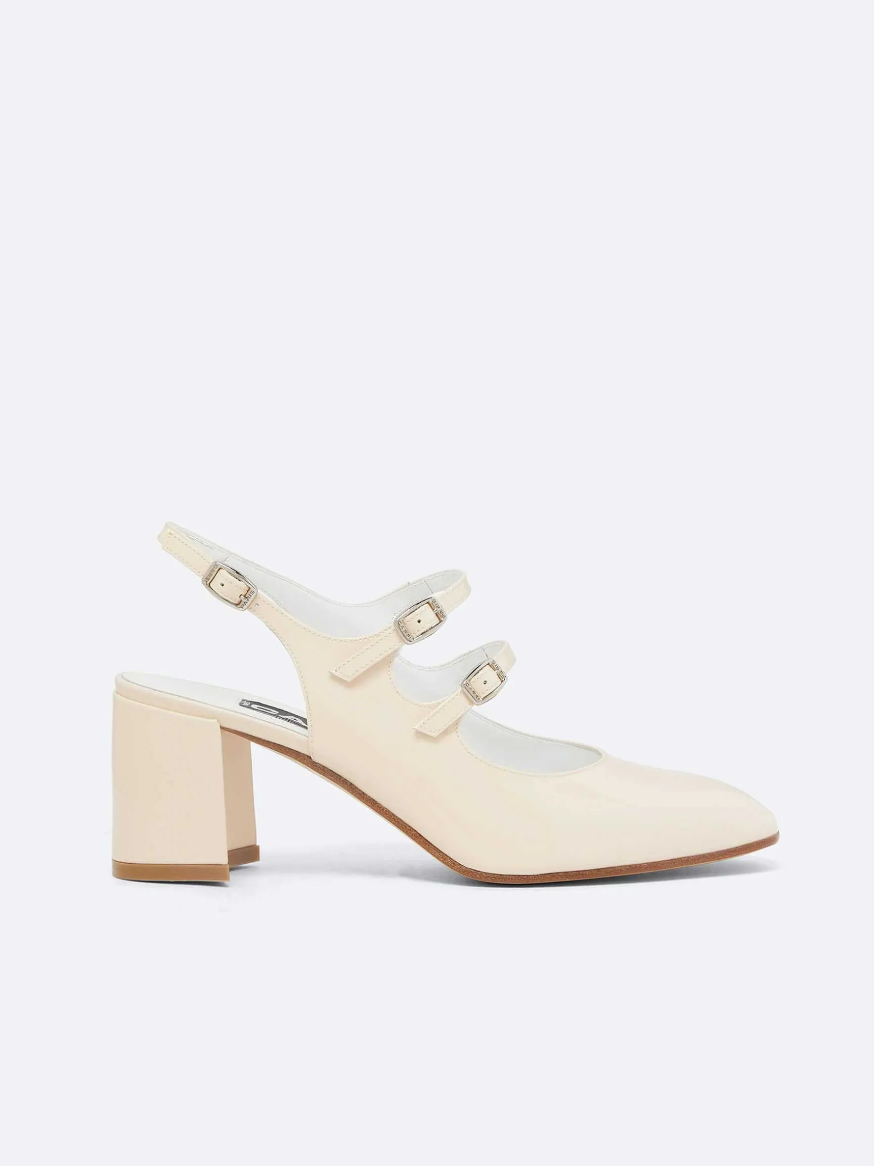 Carel Slingbacks>Naakt Lakleer Slingback Mary Janes