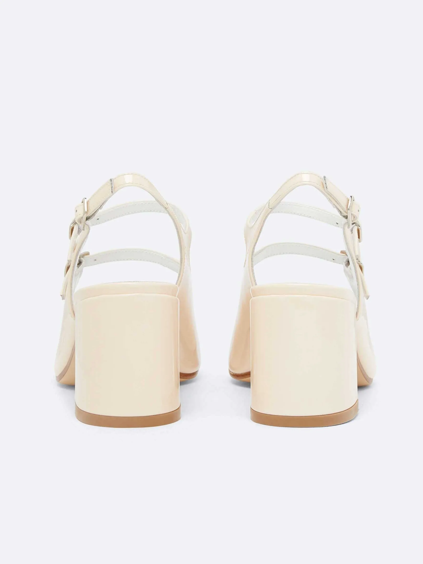 Carel Slingbacks>Naakt Lakleer Slingback Mary Janes