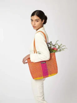 Carel Tassen>Oranje En Roze Tas