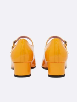 Carel Maria Janes>Oranje Lakleren Mary Janes Pumps