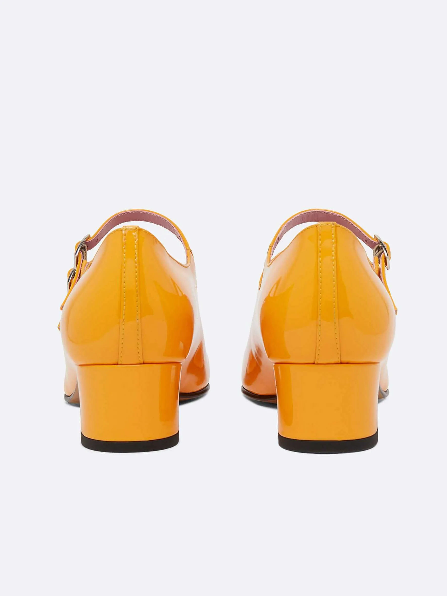 Carel Maria Janes>Oranje Lakleren Mary Janes Pumps