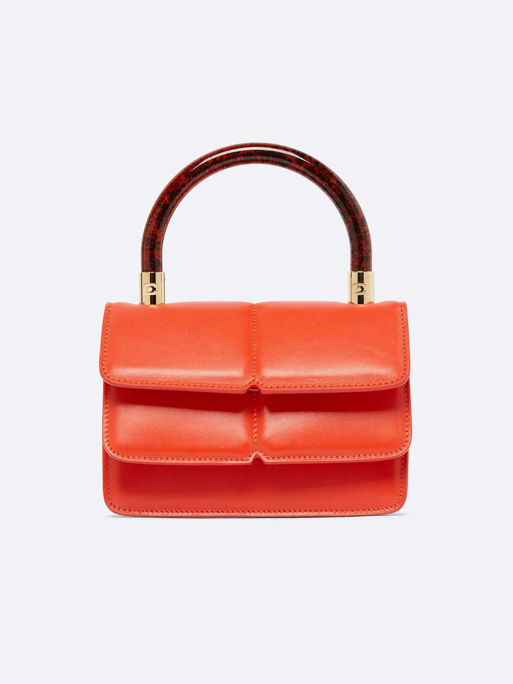 Carel Tassen>Oranje Upcycled Lederen Handtas