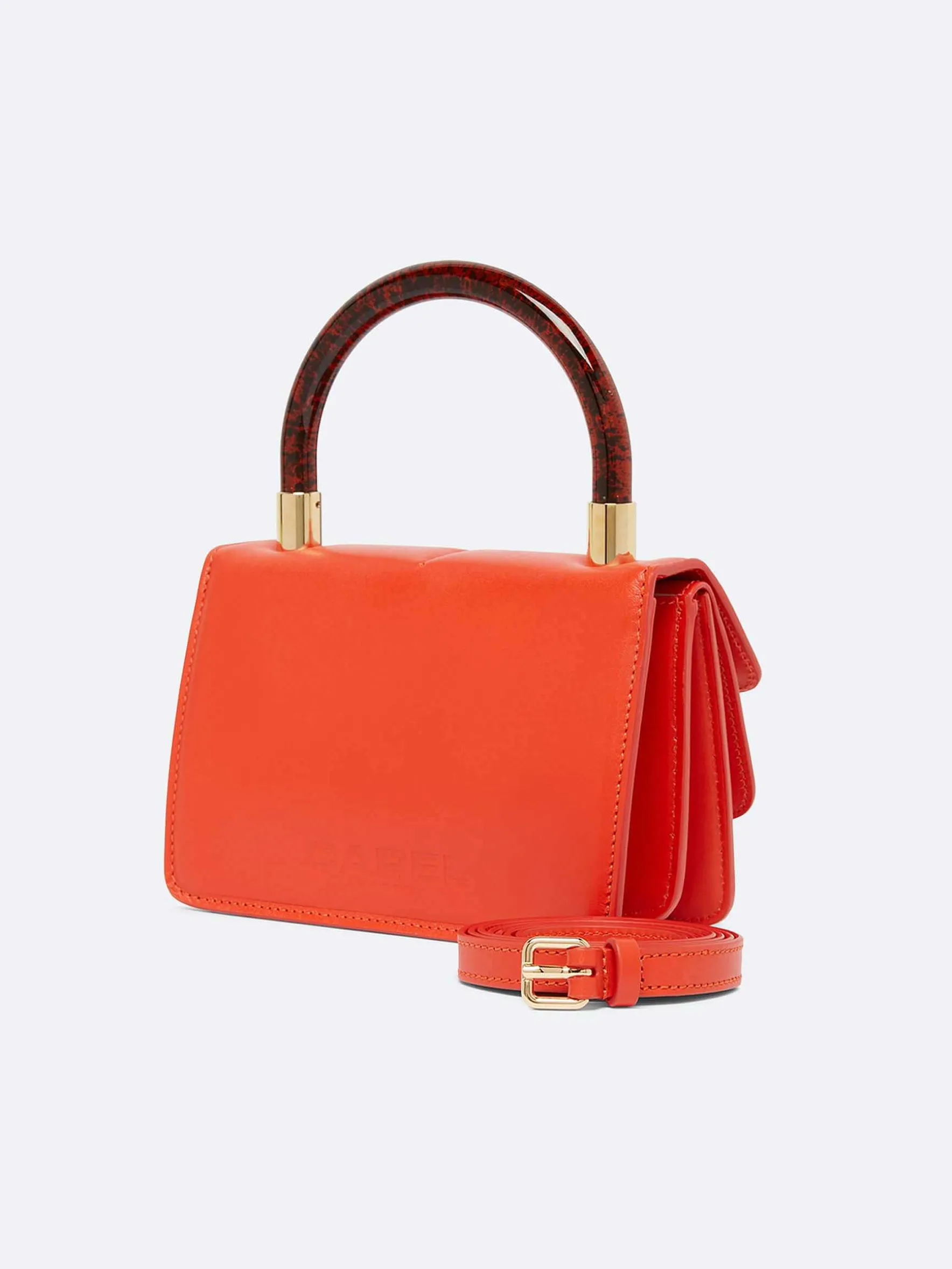 Carel Tassen>Oranje Upcycled Lederen Handtas