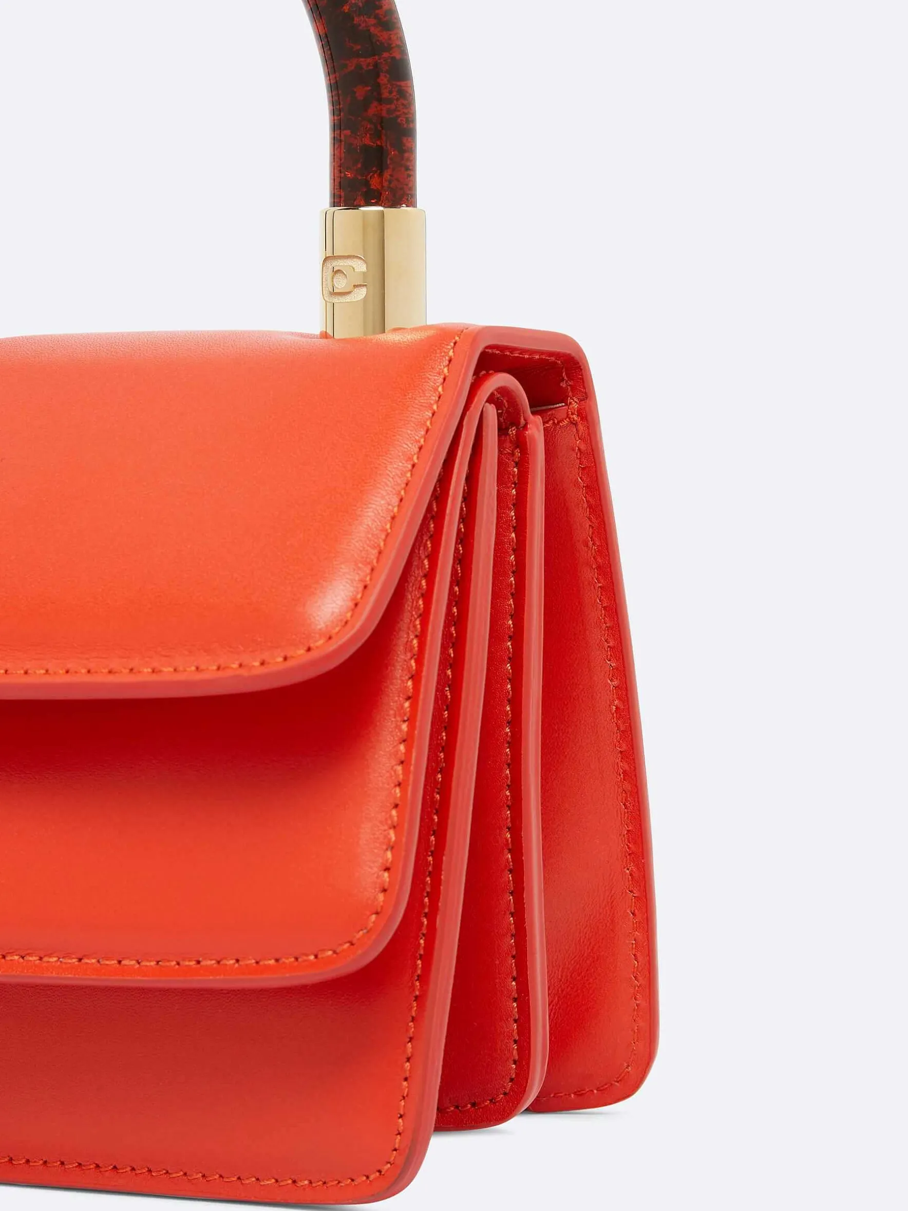 Carel Tassen>Oranje Upcycled Lederen Handtas