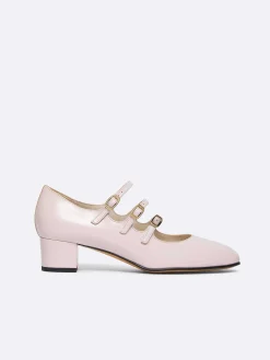 Carel Maria Janes>Pastelroze Upcycled Leren Mary Janes Pumps