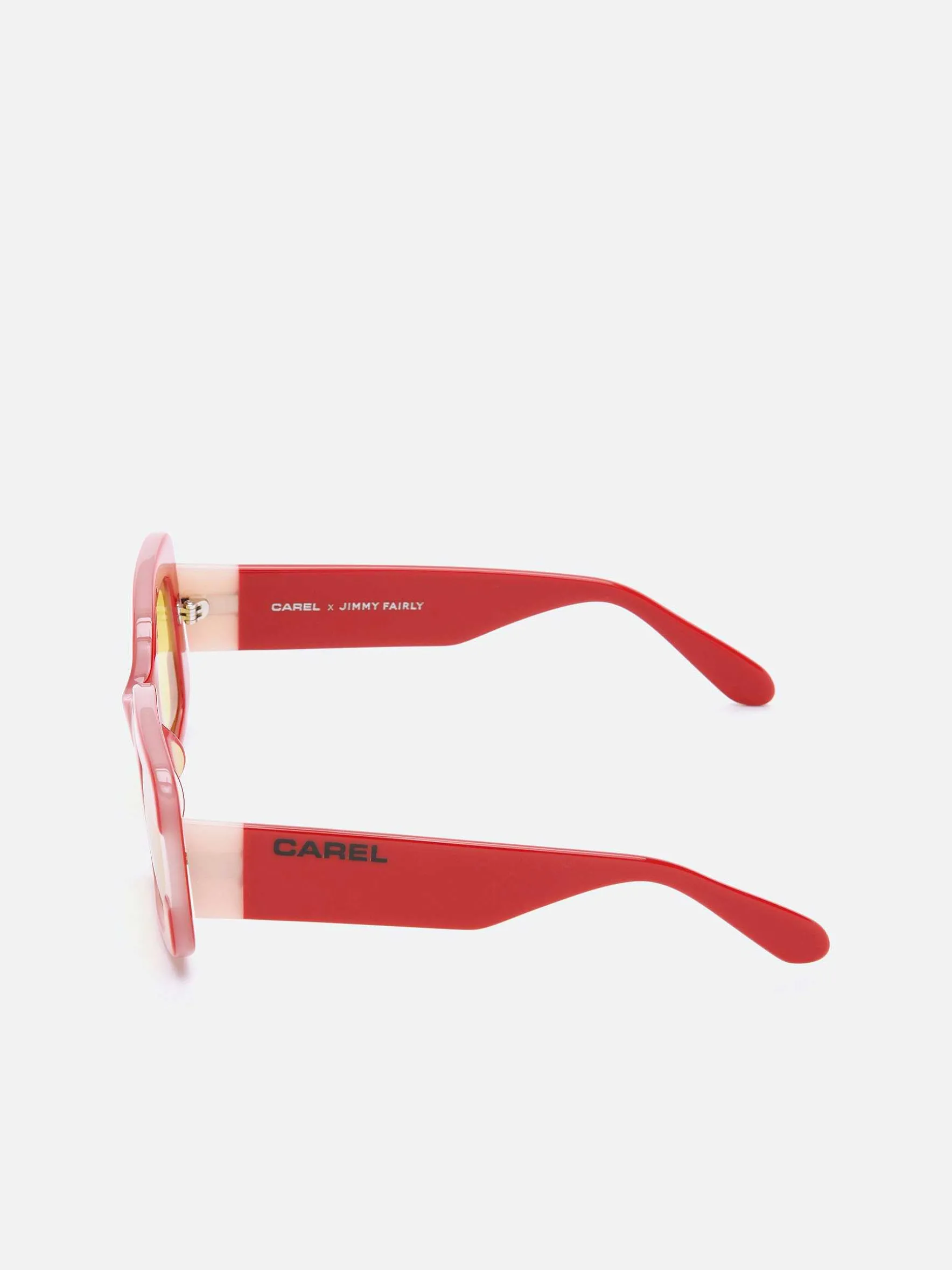 Carel Accessoires>Rode Acetaat Zonnebril